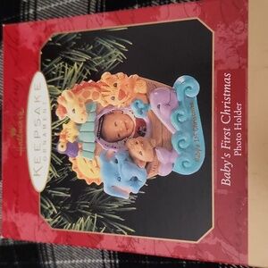 Vintage Hallmark My First Christmas 1999 Animal Picture Frame Ornament NWT ❤️🎄